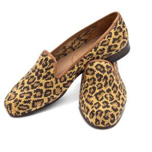 Stubbs and Wootton Jane Leopart Needlepoint Slipper